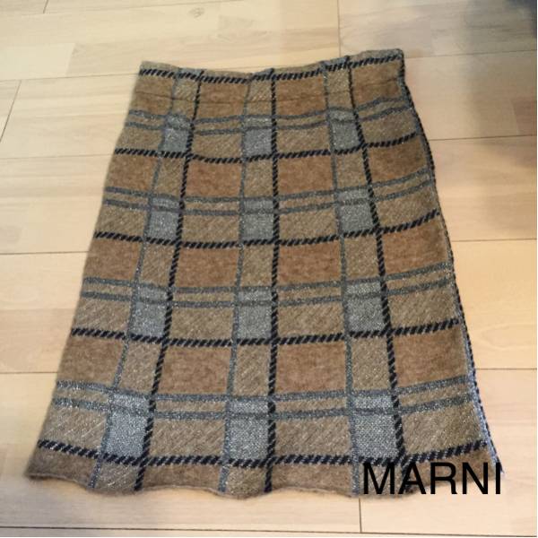 【新品】可愛い♪MARNIマルニ チェック柄モヘアスカート