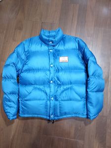Coleman コールマン 人気ワッペンロゴ 刺繍 ダウン ジャケット sizeL/青 ◆羽毛■ メンズ
