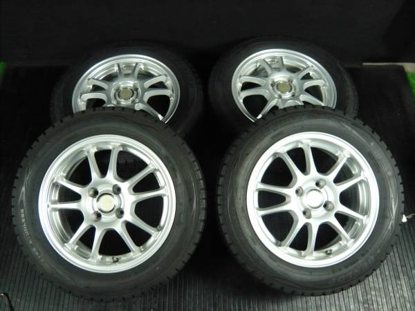 □良品☆BS ECO FORME /175/65 バリ山 スタッドレス付[1799E」