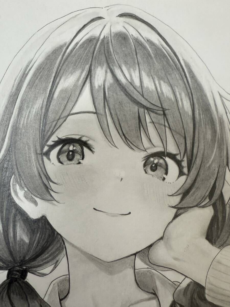 手描きイラスト オリジナル 原画 モノクロ B5ケント紙 同人手描き