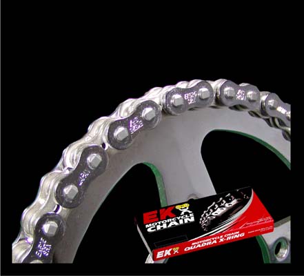 EKチェーン クロムシルバー 520SRX2-CRNP 106コマ クリップJ