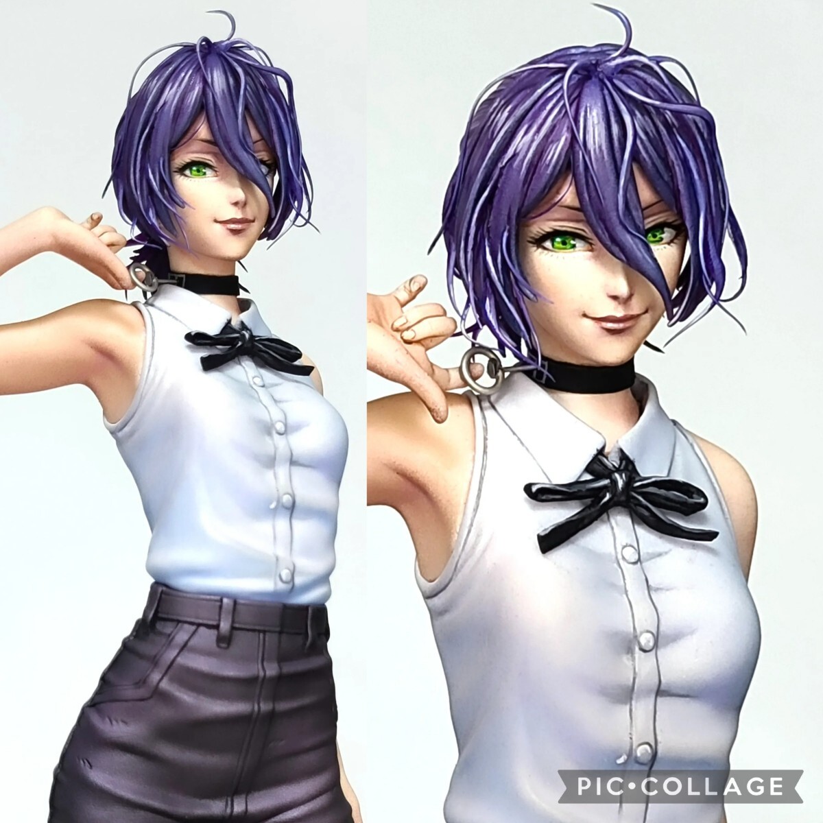 R*様 チェンソーマン　レゼ　リペイントフィギュア 二次元 リペイント チェンソーマン レゼ 顔の描き直し 頭髪追加 塗装