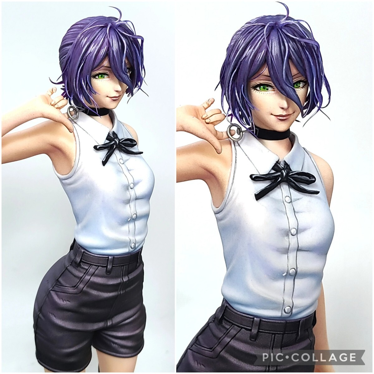二次元 リペイント チェンソーマン レゼ 顔の描き直し 頭髪追加 塗装