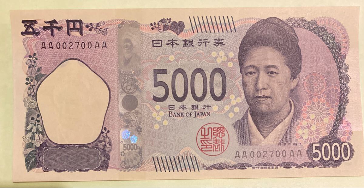 5000円札の値段と価格推移は？｜118件の売買データから5000円札の価値