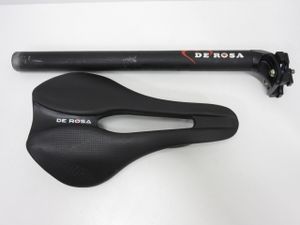 スポーツ祭 おまとめ2点 DE ROSA デローザ シートポスト サドル 黒 セライタリア カーボ