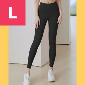 ヨガパンツ レギンス ハイウエスト L ストレッチ トレーニングウェア 黒
