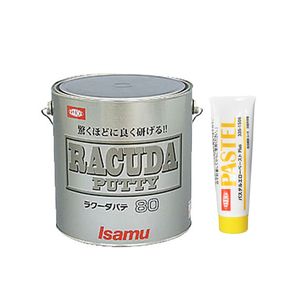 イサム塗料 ラクーダパテ 80 冬型 3kg ＋ 硬化剤 (各1本 セット) 冬季販売11月～3月 即日