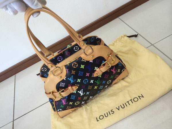 ●ヴィトン マルチカラー クラウディア ハンド 黒●M40194 美品