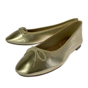 Menue メヌエ フラット バレエシューズ size23.0/ゴールド