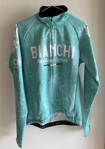 USED　Bianchi　ビアンキ　ウィンター ジャージ Mサイズ チェレステ