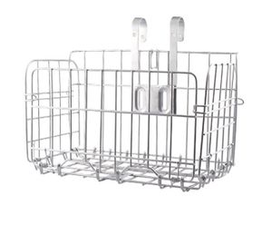 【vaps_3】折りたたみ 自転車かご 《シルバー》 前かご 後ろかご バスケット 耐荷重20kg