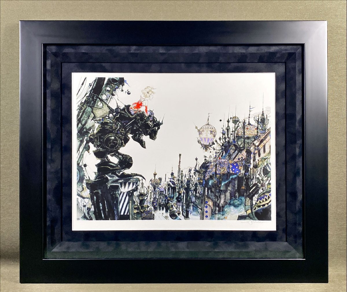 希少！）☆天野喜孝☆オーダー版画 街☆ジクレ☆版画作品☆FF6☆ティナ