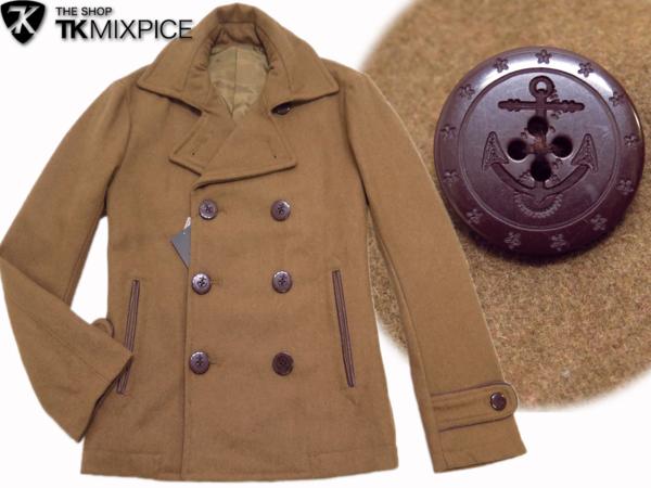 161●TK MIXPICE タケオキクチ●メルトンPコート　茶/L