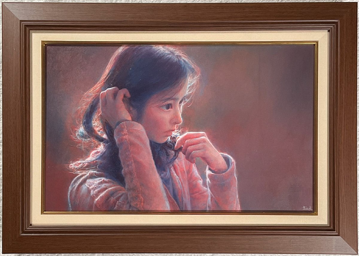 代理出品】浅村理江(1987-) カワイイ！油彩10号『茜色の光』2020年制作