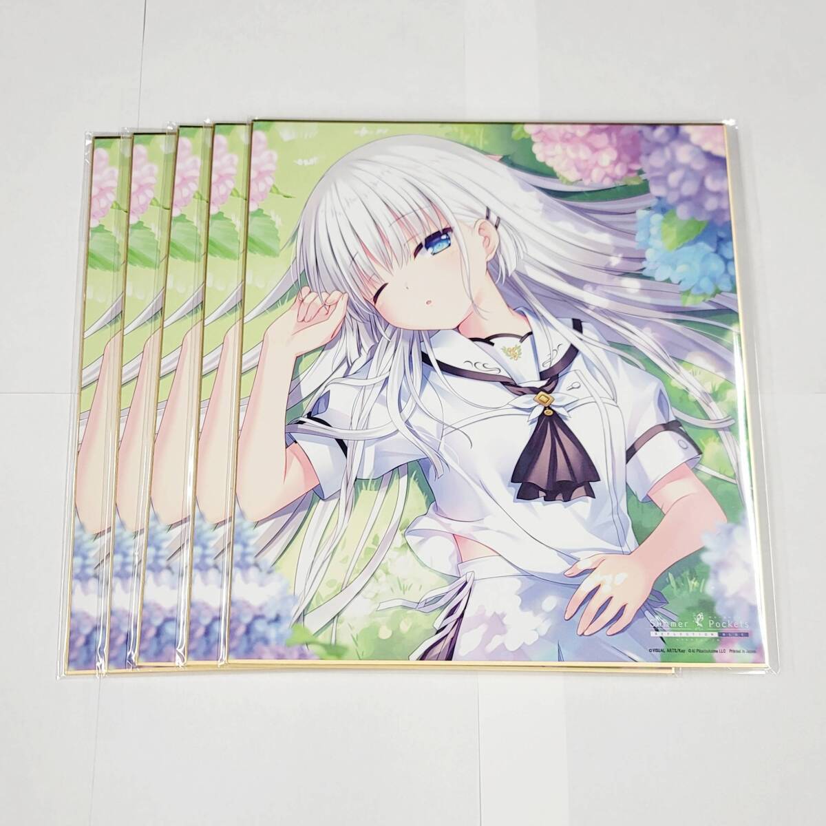 5点 まとめ売り】Summer Pockets 鳴瀬しろは フルカラー色紙 くじ景品