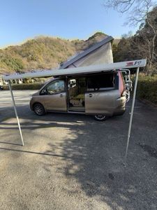 日産セレナ4WDポップアップルーフ　キャンピング/FFヒーター/フラットベッド