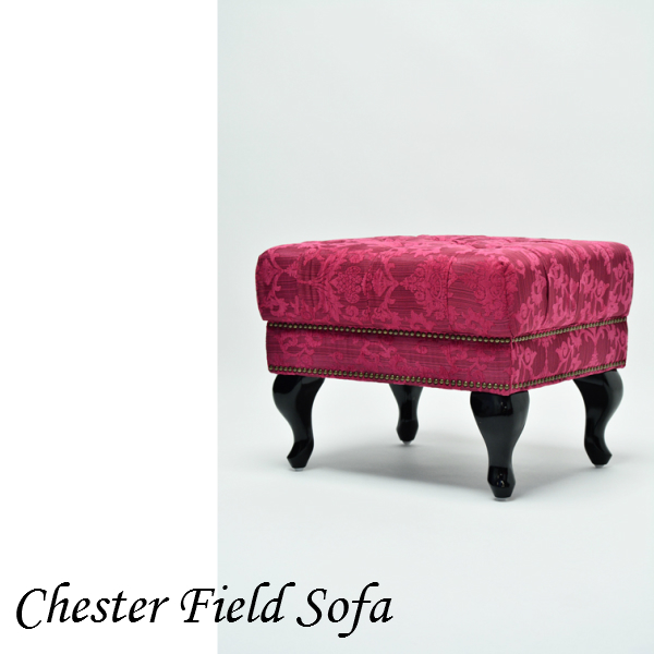 インテリアのアクセントに♪英国調 スツール　オットマン VCR031