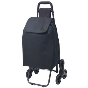 送料300円(税込)■nt252■片側3輪 段差らくらくキャリー エシック ブラック 8800円相当【