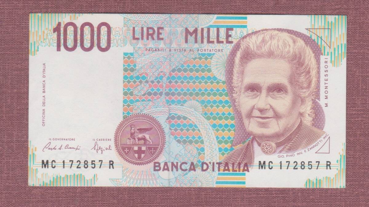 イタリア紙幣 1000リラの値段と価格推移は？｜1件の売買データから