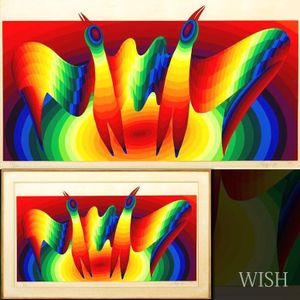 Yahoo!オークション 【真作】【WISH】靉嘔「兎月」シルクスクリーン 5