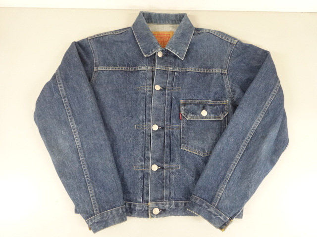LEVI'S 70502XX J02刻印 1st デニムジャケット/38 1992年製 LEVI'S リーバイス 70502 XX 1stタイプ 復刻 赤耳 レプリカ