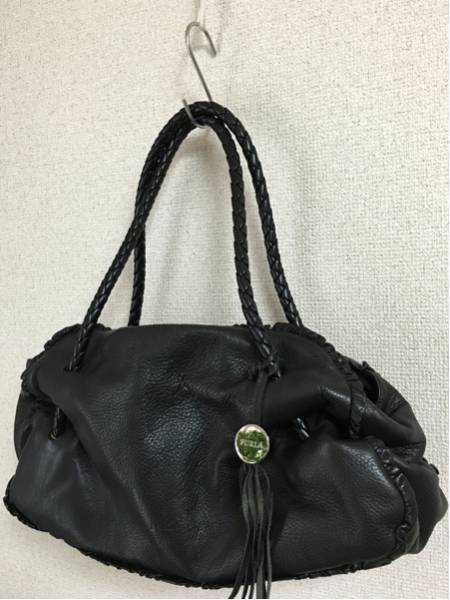 美品フルラフリル レザーバック