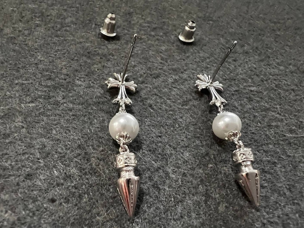 chrome hearts クロムハーツ ピアス シルバー925 イヤリング 両耳