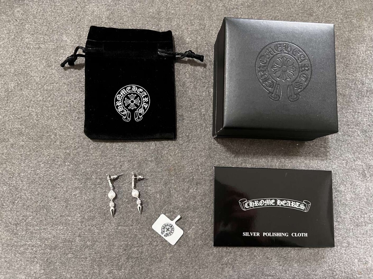 chrome hearts クロムハーツ ピアス シルバー925 イヤリング 両耳