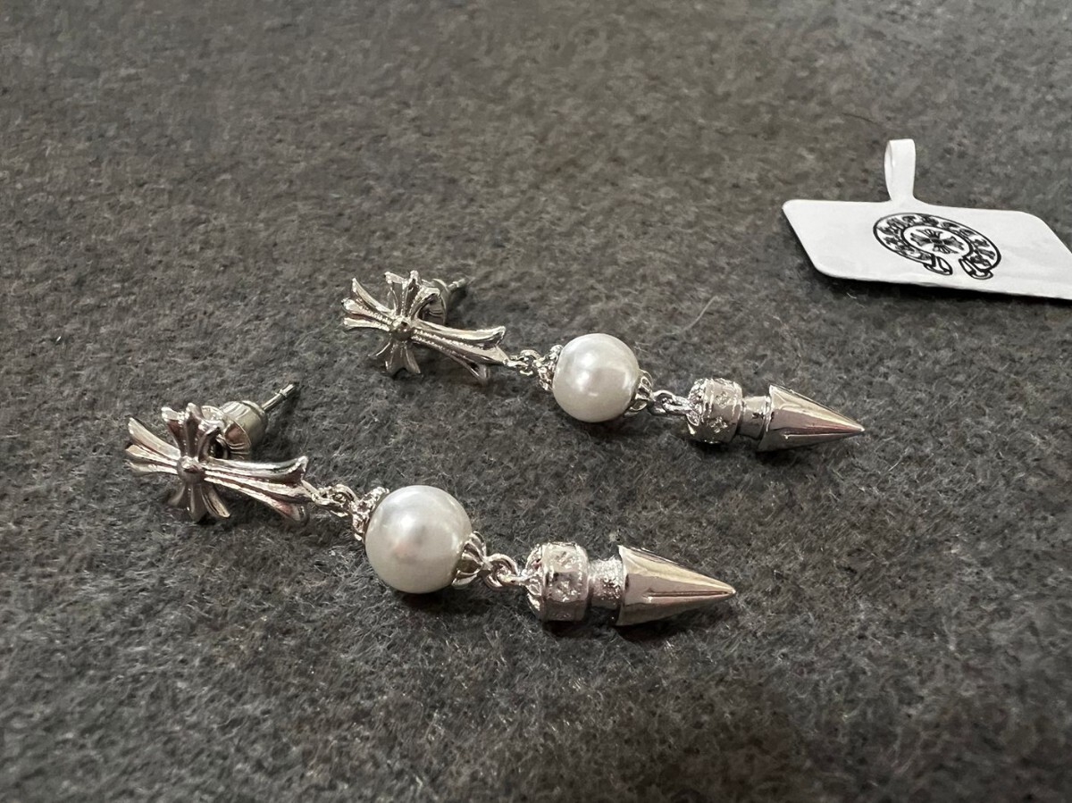 chrome hearts クロムハーツ ピアス シルバー925 イヤリング 両耳
