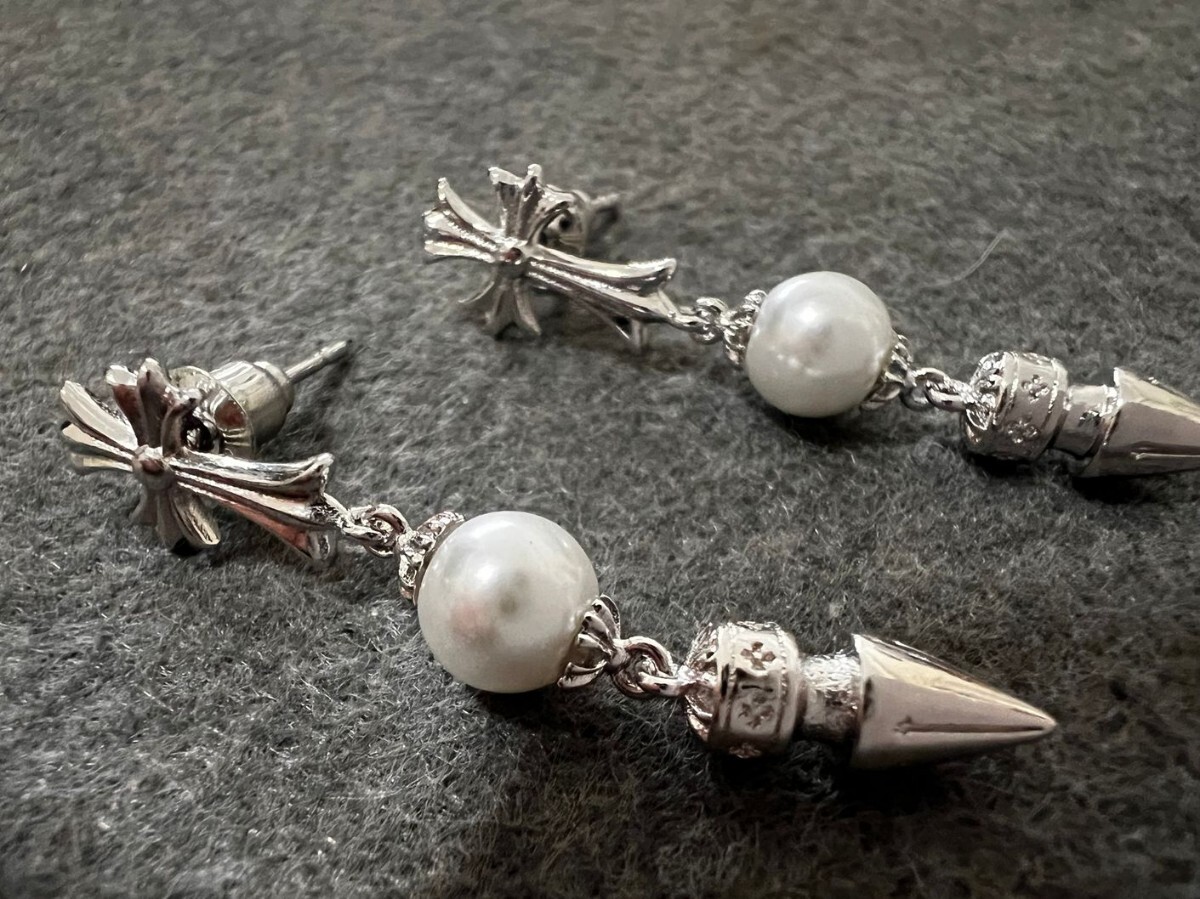 chrome hearts クロムハーツ ピアス シルバー925 イヤリング 両耳