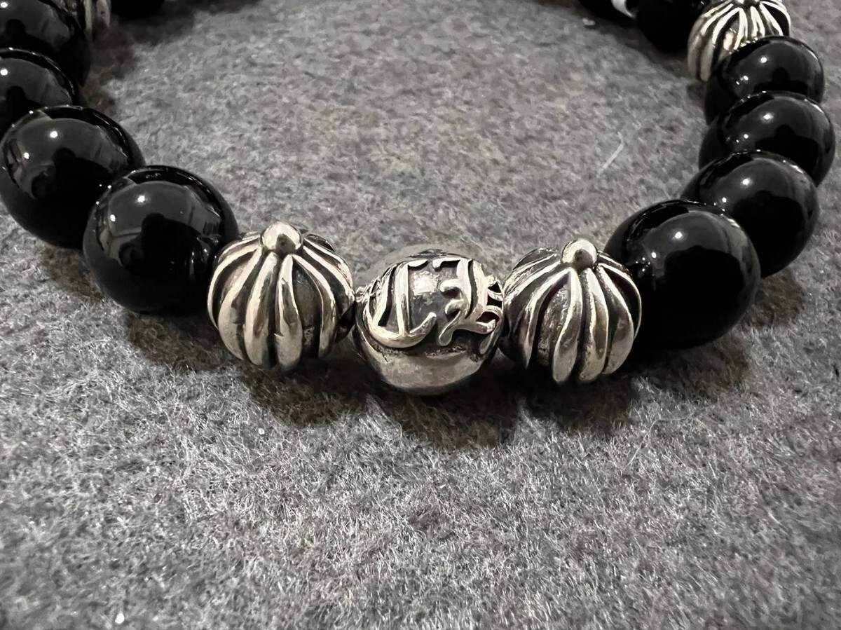 chrome hearts クロムハーツ ブレスレット ビーズ 伸縮性 クロス