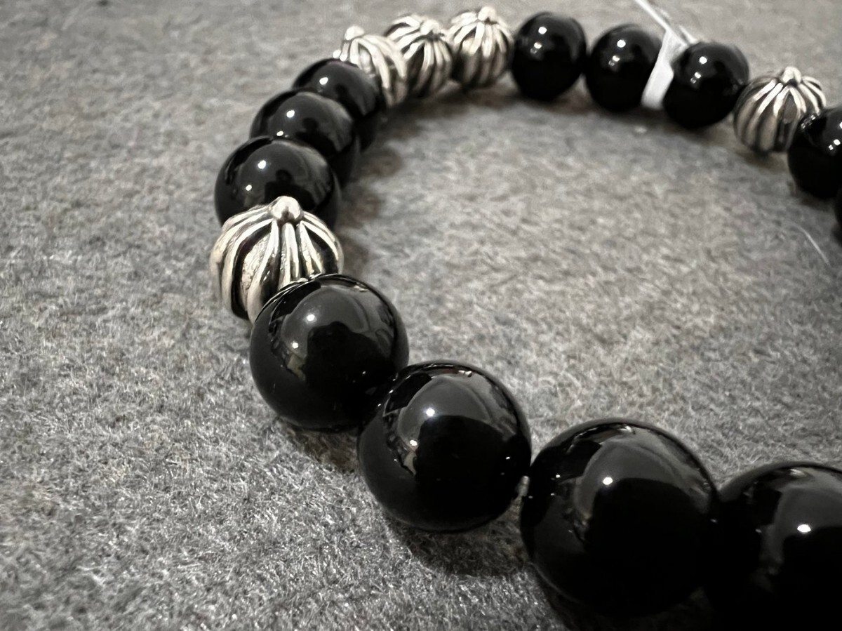chrome hearts クロムハーツ ブレスレット ビーズ 伸縮性 クロス