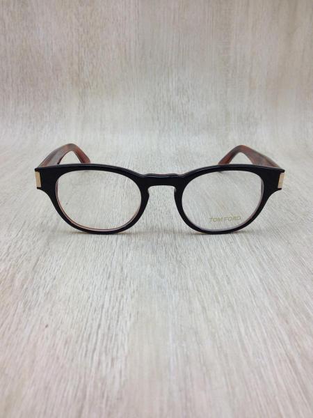 TOM FORD◆メガネ/BLK/CLR/付属品有/ベッコウ