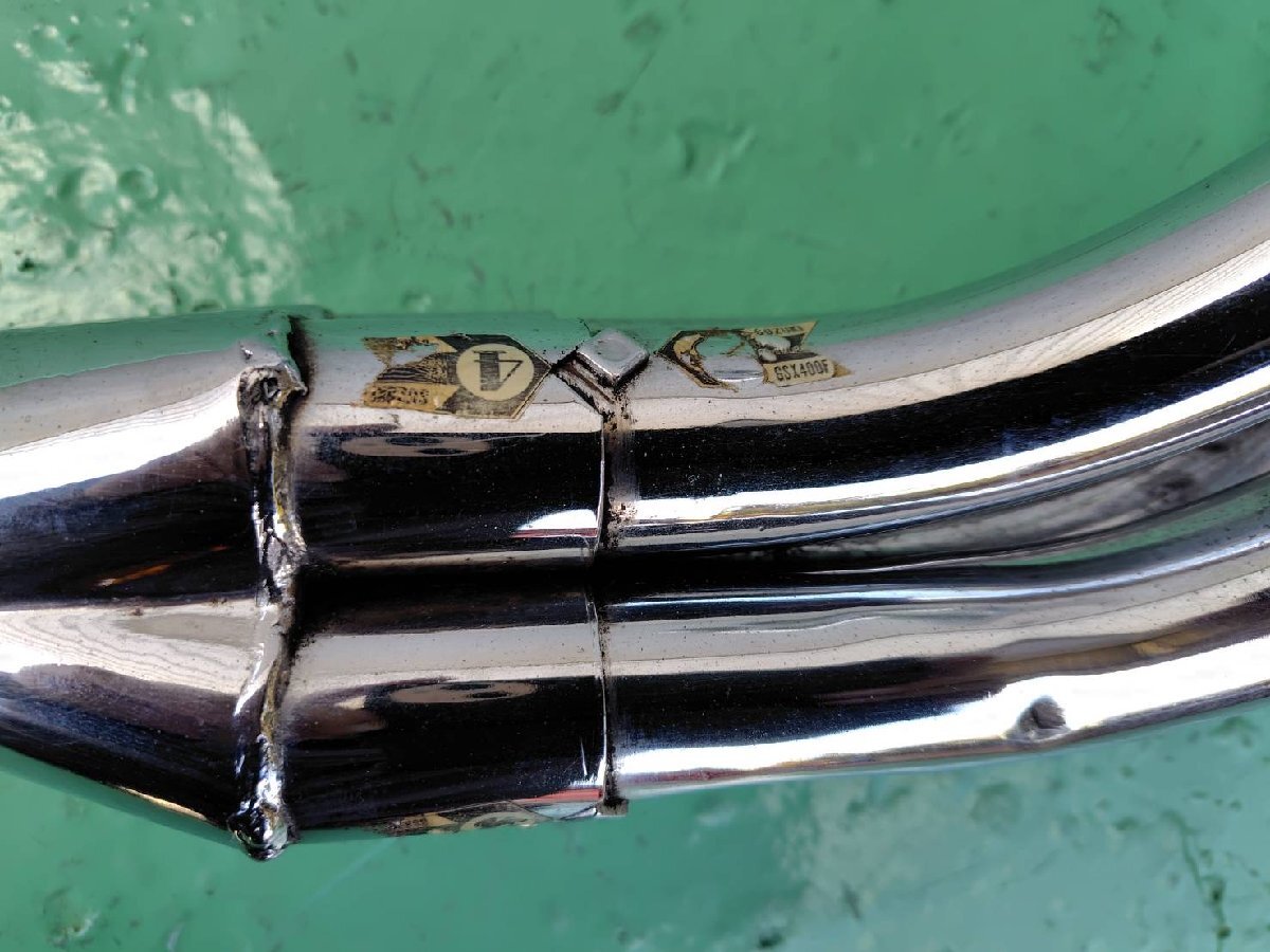 GSX400F YOSHIMURA ヨシムラ サイクロン 集合マフラー メッキ 当時物