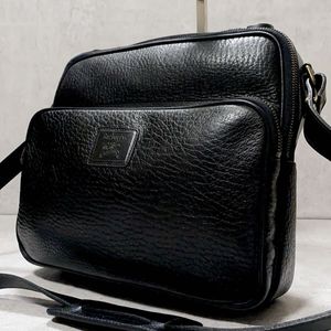 希少 バーバリーズ レザー2WAYビジネスバッグ 黒 中総ノバチェック A4⭕️ バーバリー 2way ハンドバッグ ショルダー ビジネスバッグ 黒 ノバ