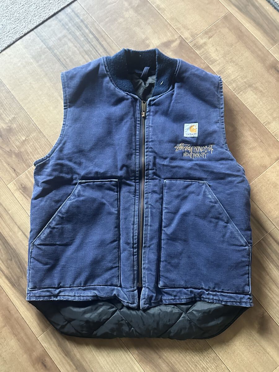カーハート Carhartt ベスト ネイビー USA製 90s stussy ステューシー