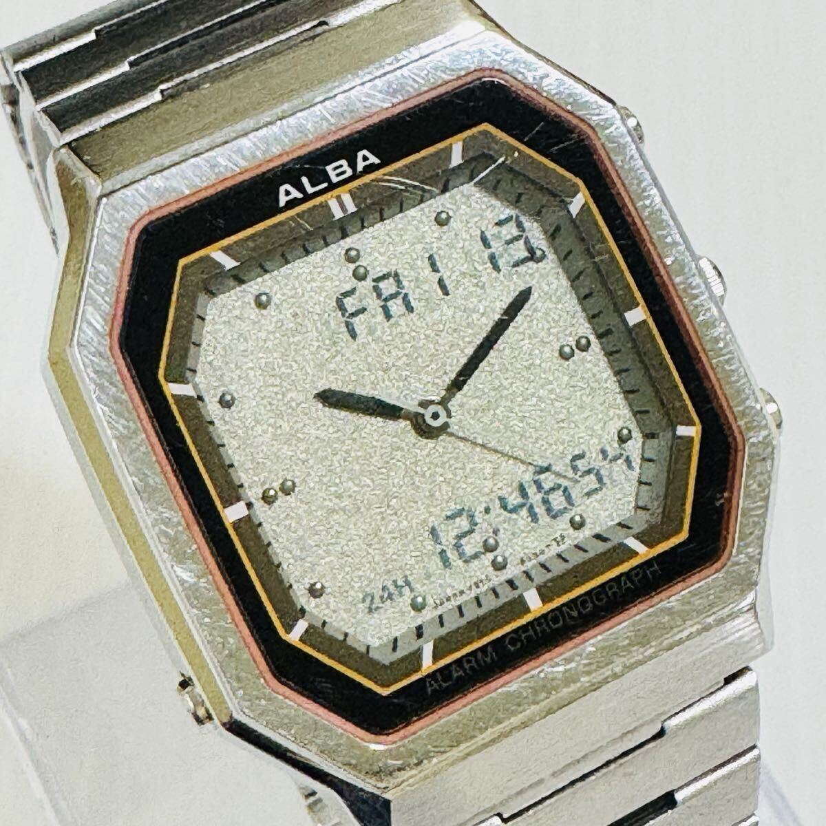 ☆1円スタート☆ SEIKO セイコー ALBA アルバ メンズアナログ デジタル