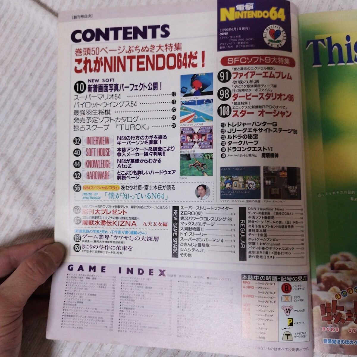 電撃NINTENDO64 1996年6月号（創刊号) 特集:スーパーマリオ64