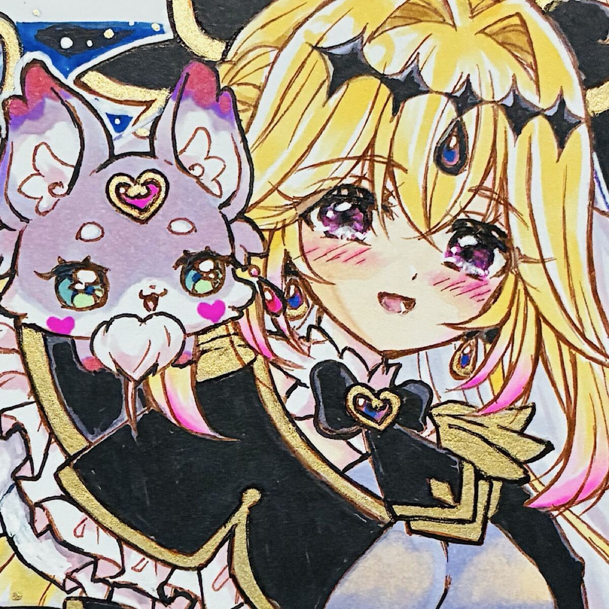 ミニ色紙】再出品 同人手描きイラスト 『名探偵プリキュア！』キュア