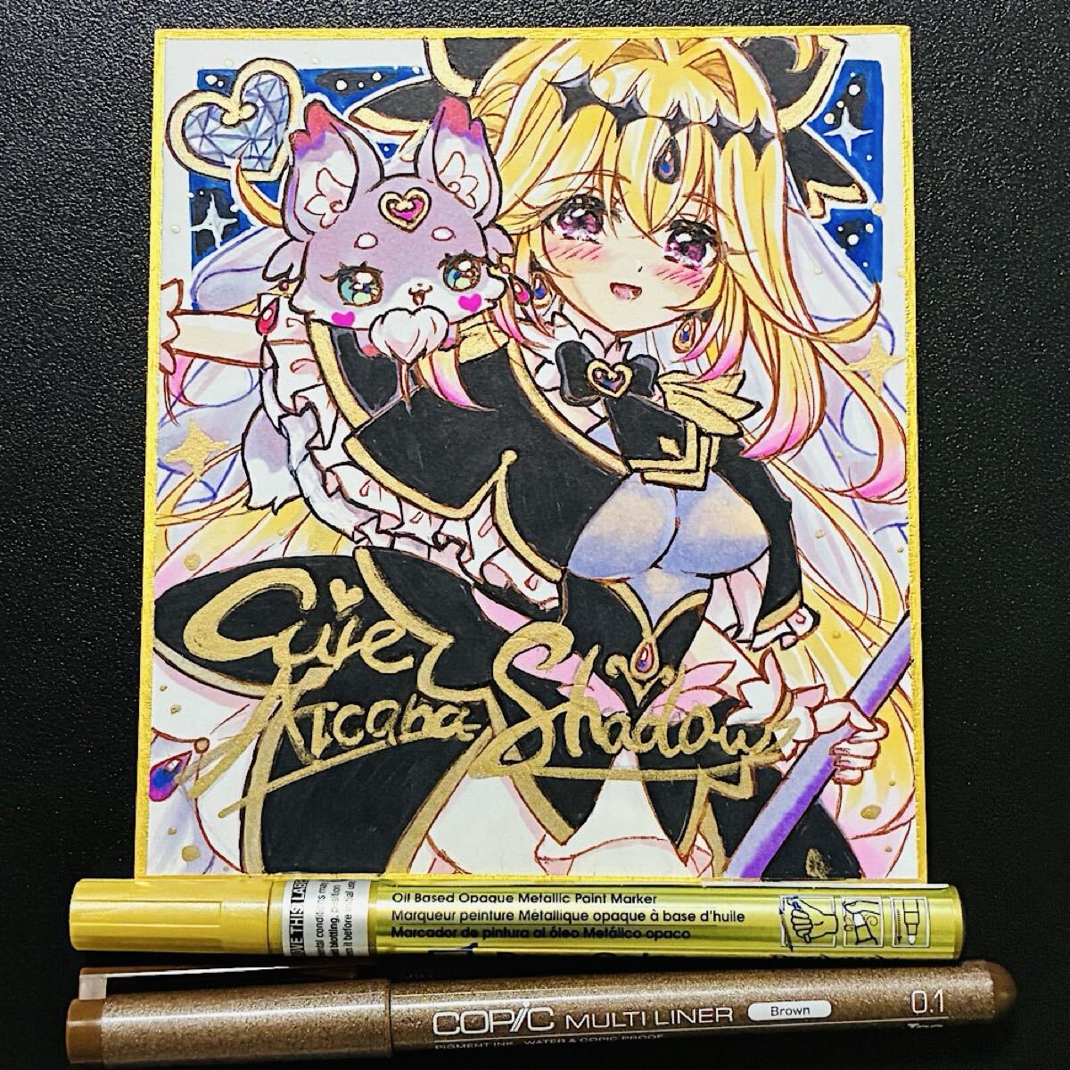 ミニ色紙】再出品 同人手描きイラスト 『名探偵プリキュア！』キュア