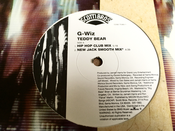 G-Wiz / Teddy Bear /　12” PROMO版 TEDDY RILEY作 レア盤