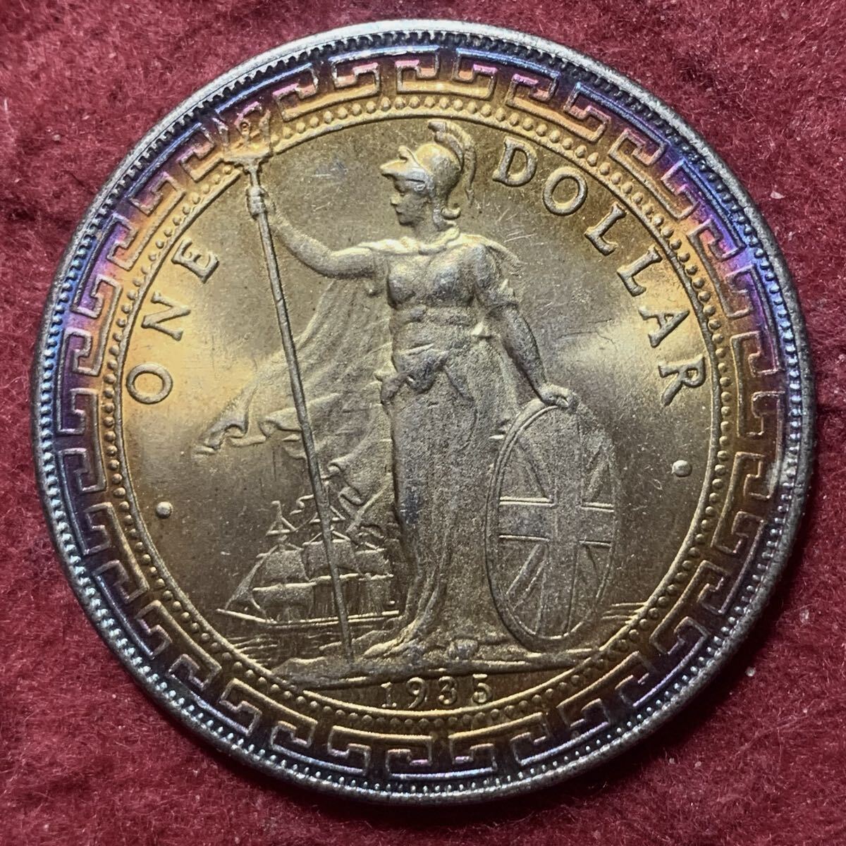 銀貨 1935年 一圓 ブリタニア立像 イギリス 大英帝国 硬貨 古銭 貿易銀