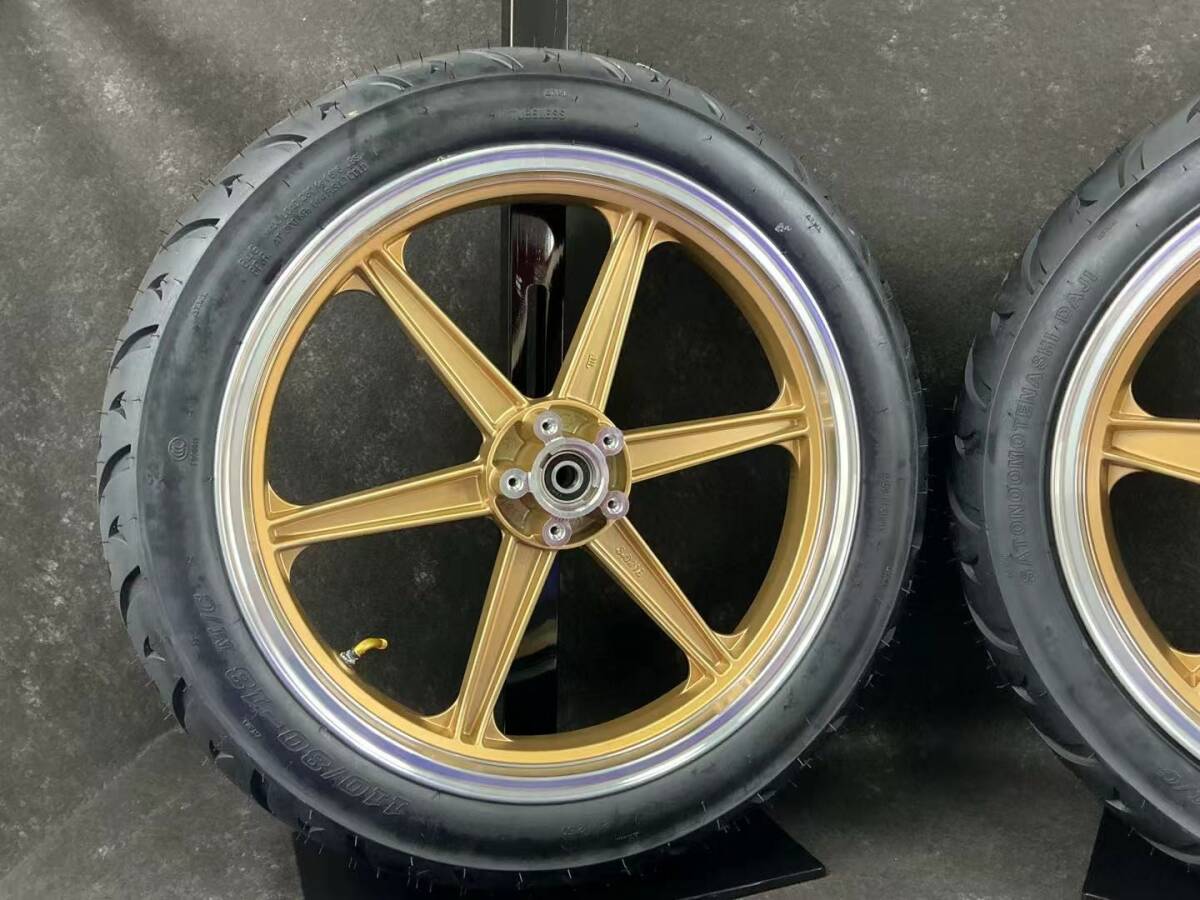 JWL車検対応 ZRX400 タイヤ付 キャストホイール ゴールドシックス/金