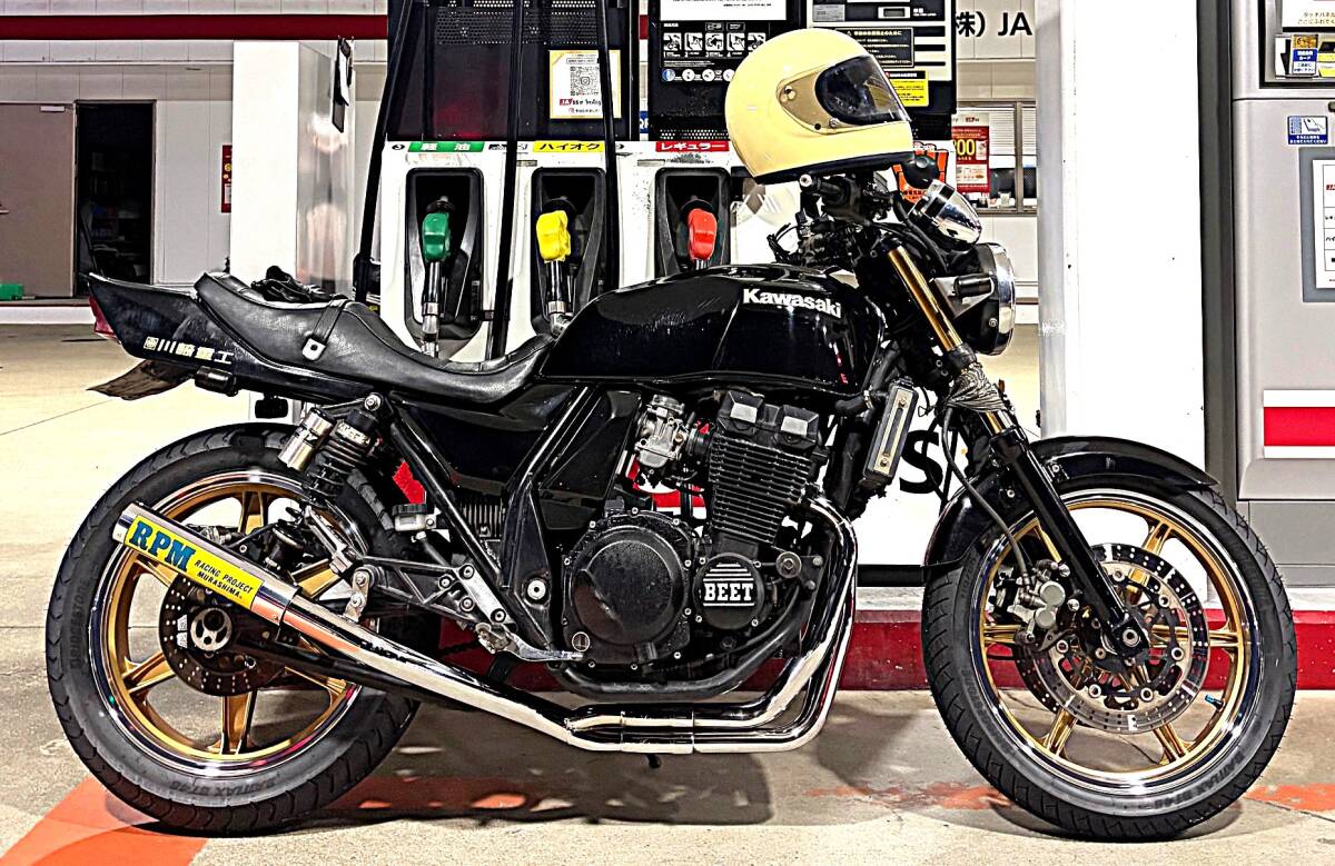 JWL車検対応 ZRX400 タイヤ付 キャストホイール ゴールドシックス/金