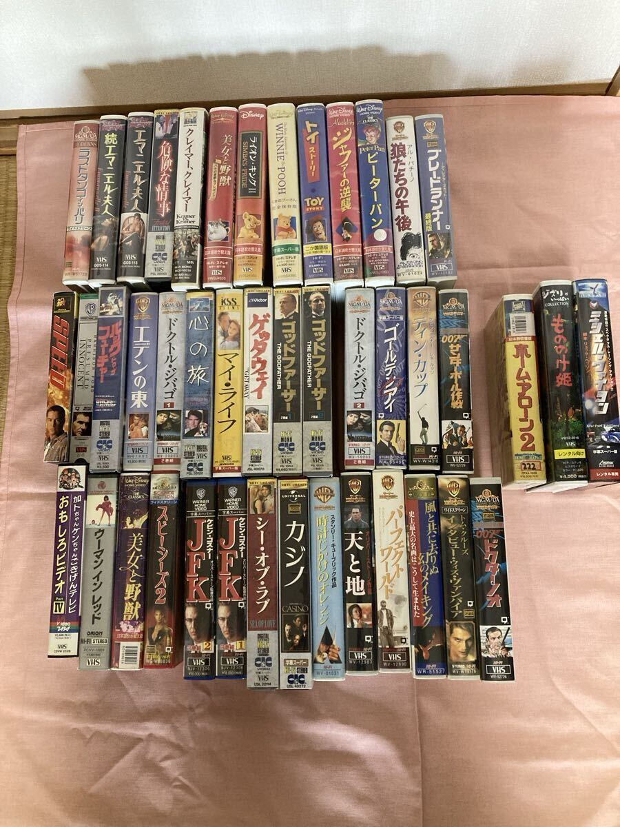 VHSビデオテープ 映画 まとめ売り 44本セット 洋画 邦画 ディズニー