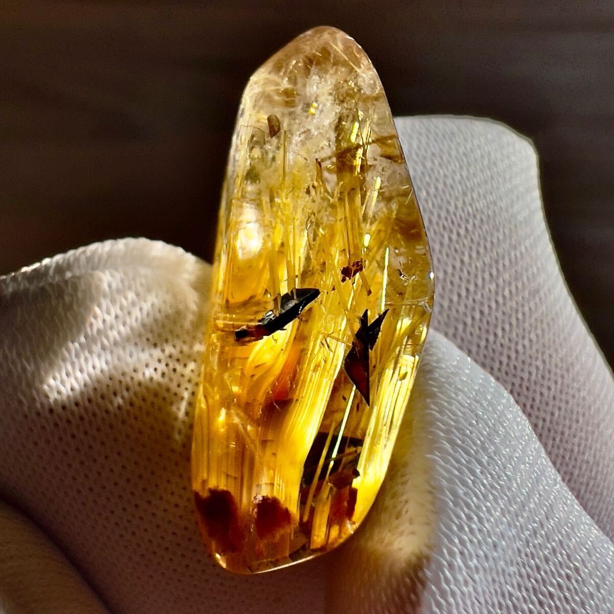 ゴールドルチルクォーツ ルチル 金紅石 針 水晶 クォーツ ルース 裸石