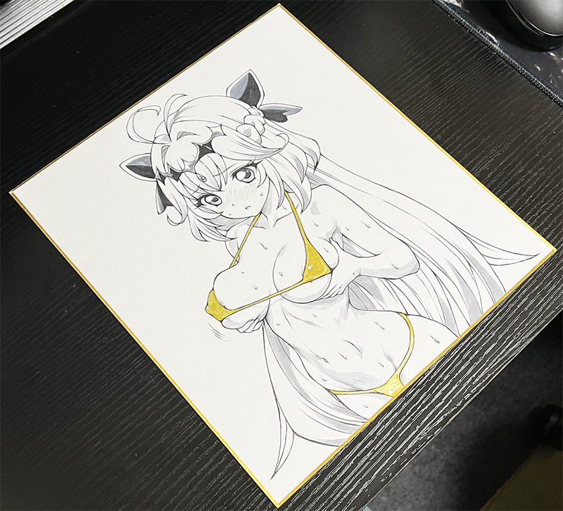 同人 手描きイラスト 名探偵プリキュア！ キュアアルカナ・シャドウ 金
