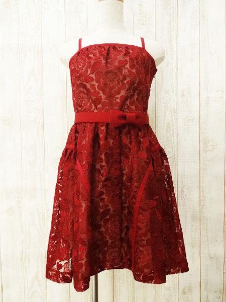 ロイスクレヨン/花刺繍パーティードレスミニワンピースsa203