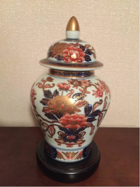 有田焼/古伊万里花篭/沈香壺/林九郎作/意匠登録出願済/飾り置物(伊万里