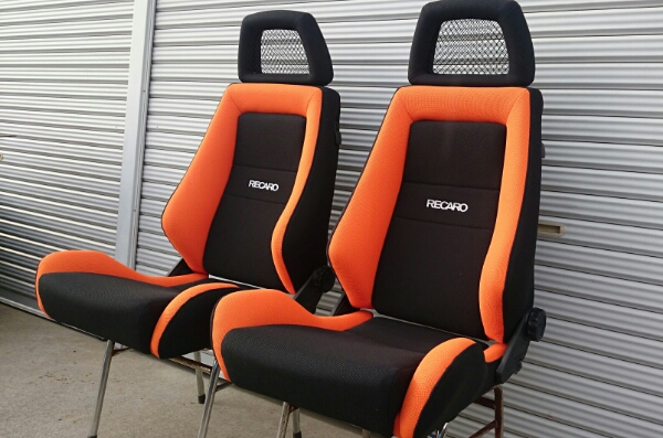 RECARO☆レカロ☆LX系☆オレンジ×黒☆左右2脚セット☆美品！